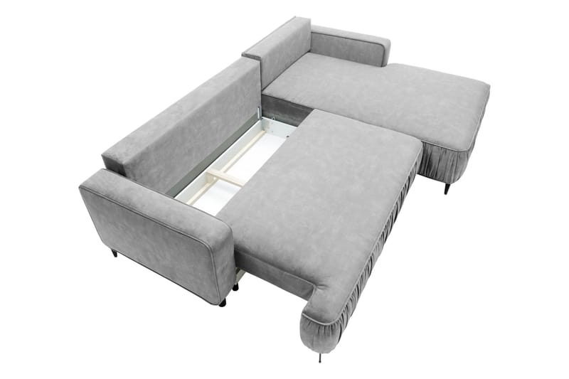 Marisana Sovesofa Med 3-Personers Divan - Sort - Møbler - Sofaer - Sovesofaer