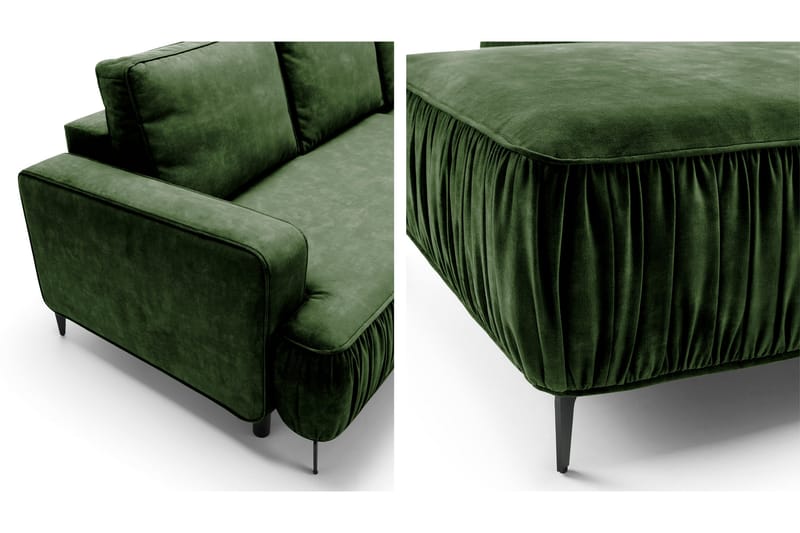 Marisana Sovesofa Med 3-Personers Divan - Sort - Møbler - Sofaer - Sovesofaer
