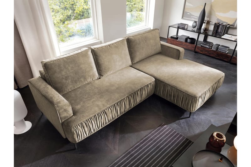Marisana Sovesofa Med 3-Personers Divan - Brun - Møbler - Sofaer - Sovesofaer