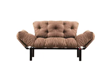 Maryborough 2-personers Rektangulær Foldbar Sovesofa 70x187 cm i Stof - Brun - Møbler - Sofaer - Sovesofaer