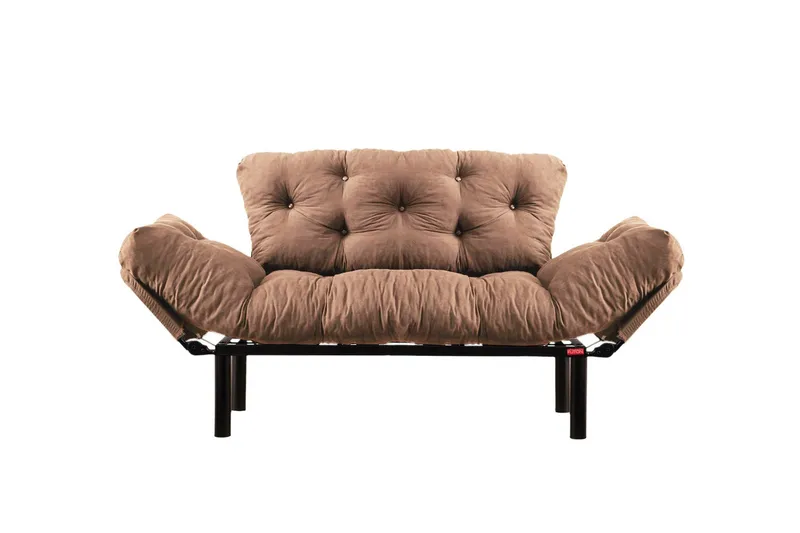 Maryborough 2-personers Rektangulær Foldbar Sovesofa 70x187 cm i Stof, Brun