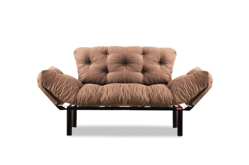 Maryborough 2-personers Rektangulær Foldbar Sovesofa 70x187 cm i Stof - Brun - Møbler - Sofaer - Sovesofaer