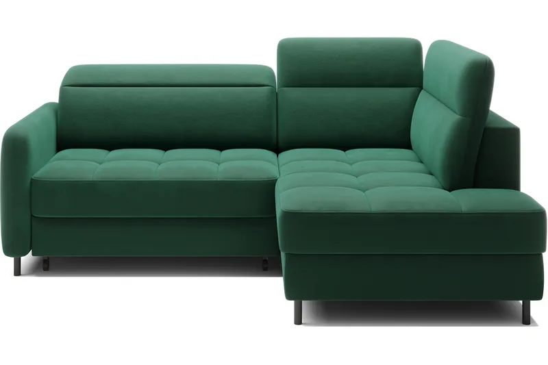 Masuo Sovesofa med Chaiselong 3-personers, Mørkegrøn