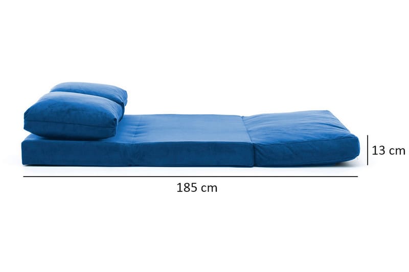 Maydena Sovesofa 2-Pers. 120x185 - Blå - Sovesofaer - 2 personers sovesofa