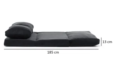 Maydena Sovesofa 2-Pers. 120x185 - Sort - Møbler - Sofaer - Sovesofaer
