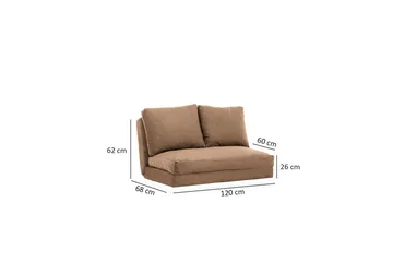 Maydena Sovesofa 2-personers - Lys brun - Møbler - Sofaer - Sovesofaer