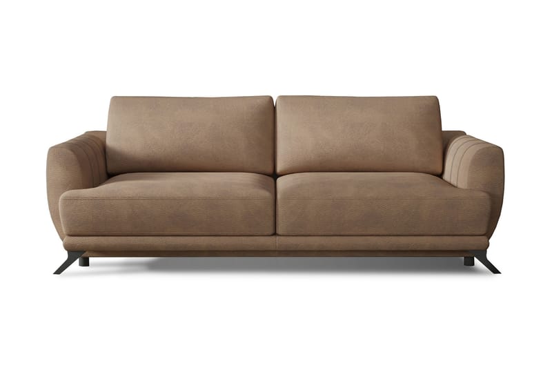 Megis 3-personers Sovesofa - Lysebrun - Sovesofaer - 3 personers sovesofa