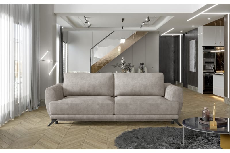 Megis 3-personers Sovesofa - Beige - Sovesofaer - 3 personers sovesofa