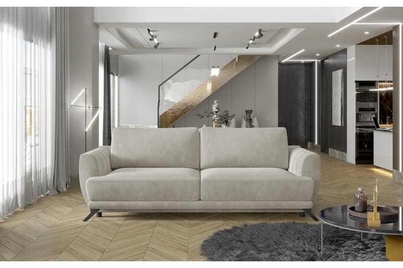 Megis 3-personers Sovesofa - Beige - Sovesofaer - 3 personers sovesofa