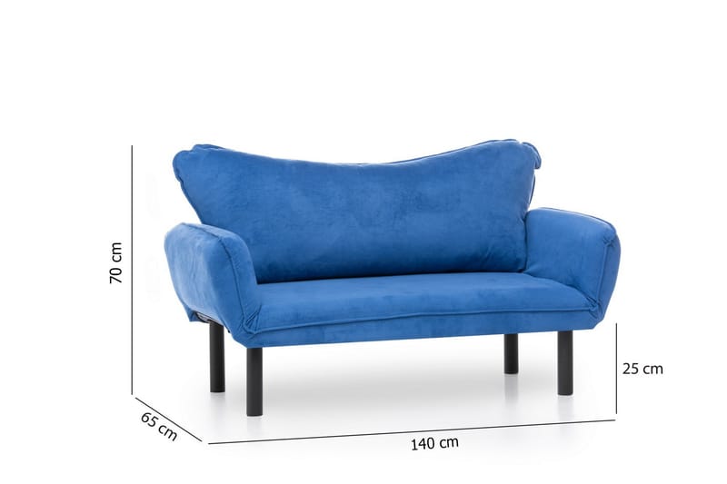 Mezonzo 2-Pers. Sovesofa - Blå - Møbler - Sofaer - Sovesofaer