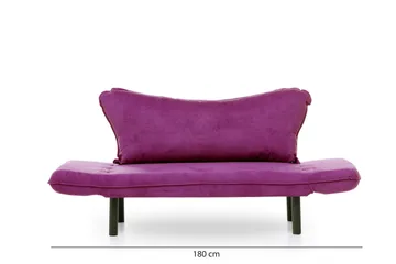 Mezonzo 2-personers Sovesofa 65x180 cm i Fløjl - Lilla - Møbler - Sofaer - Sovesofaer