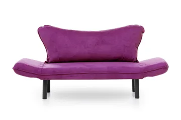 Mezonzo 2-personers Sovesofa 65x180 cm i Fløjl - Lilla - Møbler - Sofaer - Sovesofaer