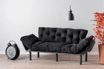 Mezonzo 3-Pers. Sovesofa - Sort - Møbler - Sofaer - Sovesofaer