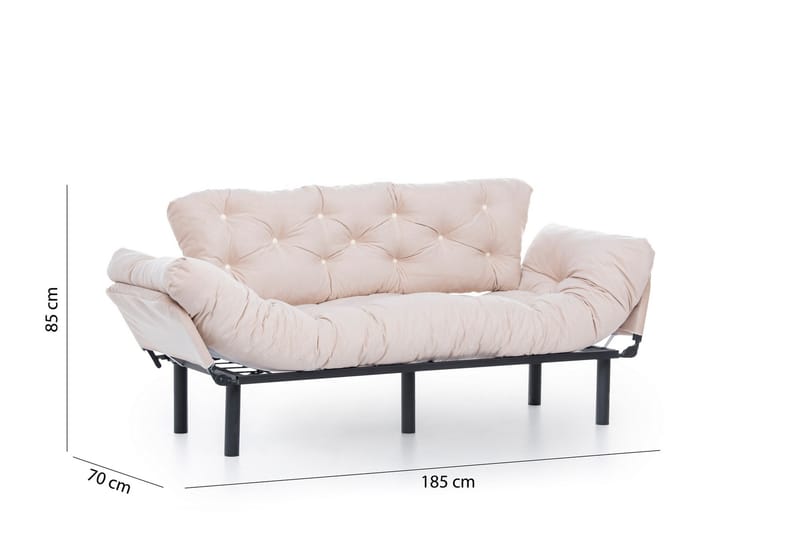 Mezonzo 3-Pers. Sovesofa - Beige - Sovesofaer - 3 personers sovesofa