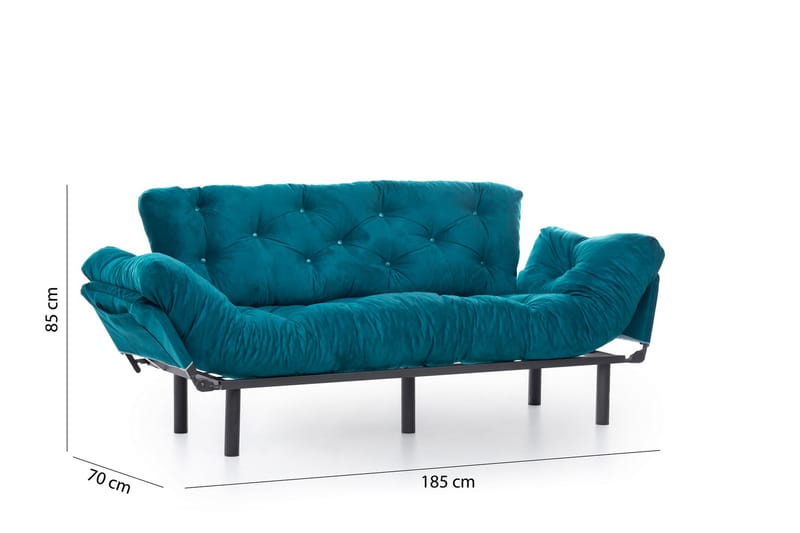 Mezonzo 3-Pers. Sovesofa - Grøn - Sovesofaer - 3 personers sovesofa