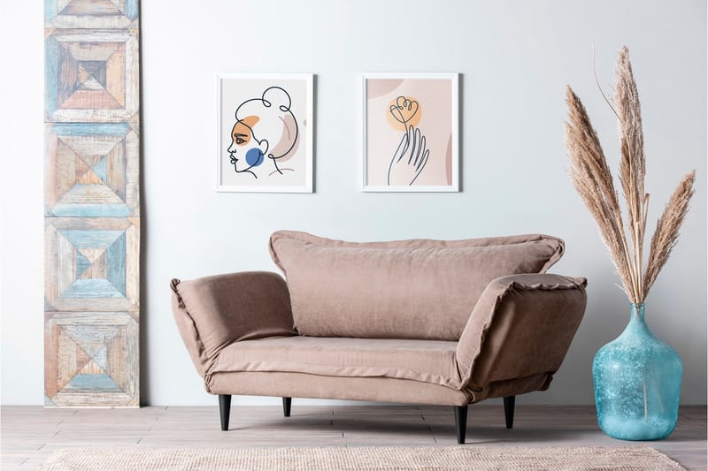 Mezonzo 3-Pers. Sovesofa - Brun - Møbler - Sofaer - Sovesofaer