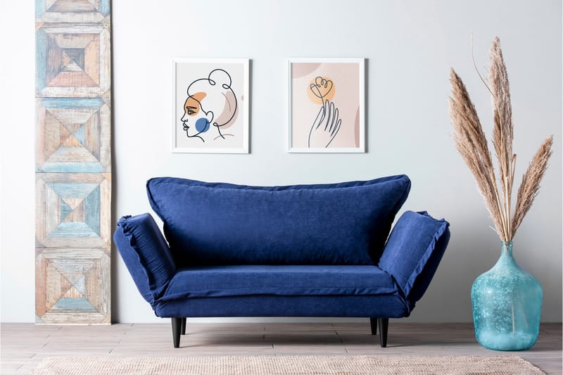 Mezonzo 3-Pers. Sovesofa - Blå - Møbler - Sofaer - Sovesofaer