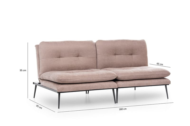 Mezonzo 3-Pers. Sovesofa - Brun - Sovesofaer - 3 personers sovesofa