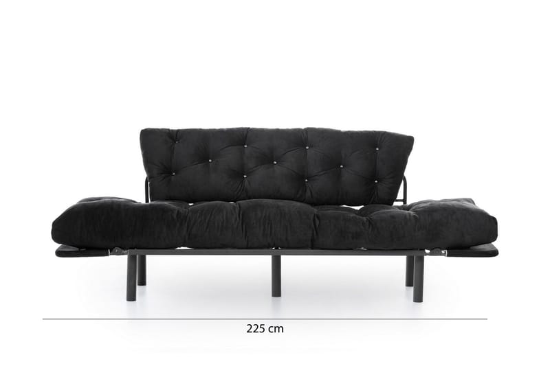Mezonzo 3-Pers. Sovesofa - Sort - Møbler - Sofaer - Sovesofaer