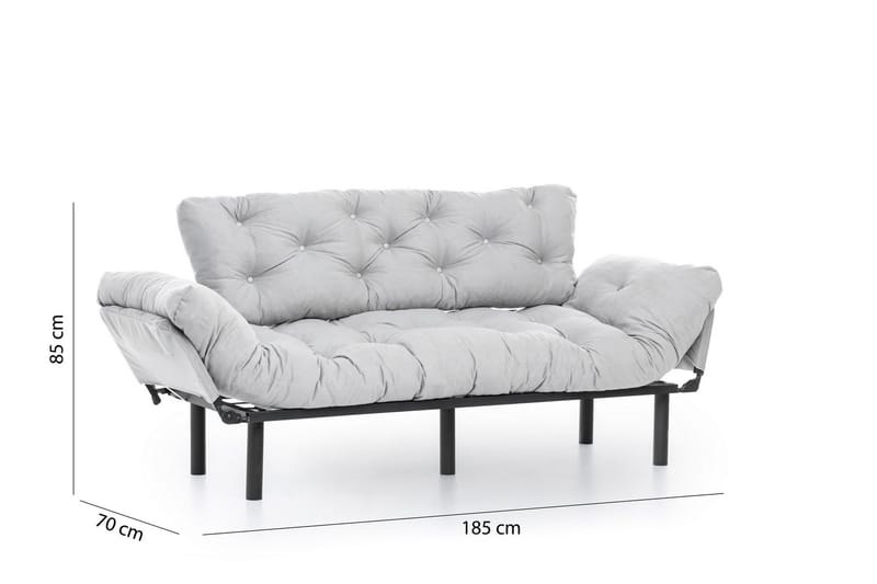 Mezonzo 3-Pers. Sovesofa - Grå - Møbler - Sofaer - Sovesofaer