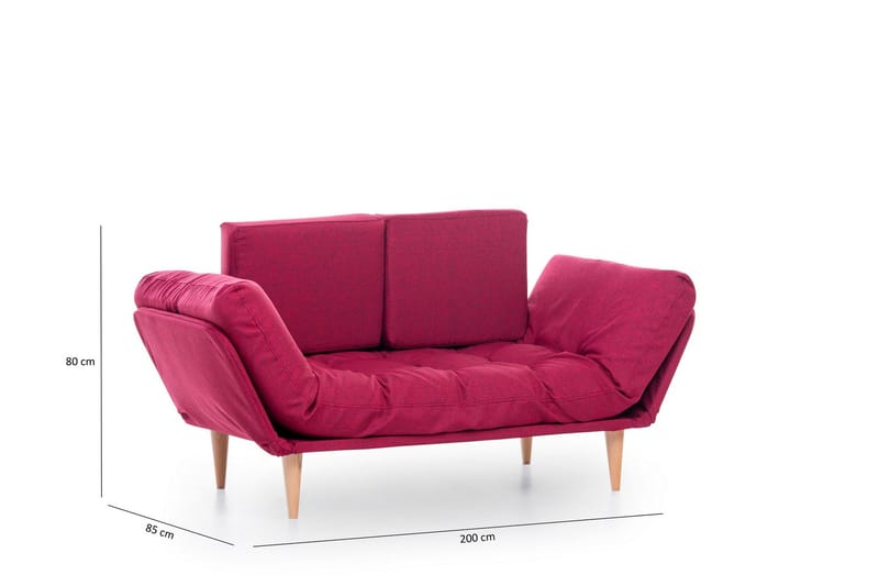 Mezonzo 3-Pers. Sovesofa - Rød - Møbler - Sofaer - Sovesofaer