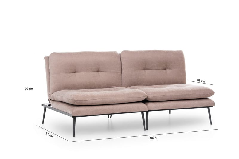 Mezonzo 3-Pers. Sovesofa - Brun - Møbler - Sofaer - Sovesofaer