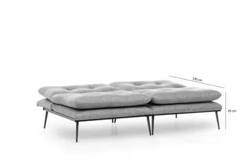 Mezonzo 3-Pers. Sovesofa - Grå - Møbler - Sofaer - Sovesofaer