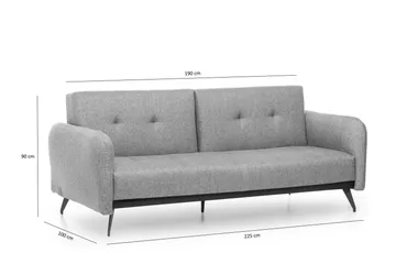 Mezonzo 3-Pers. Sovesofa - Grå - Møbler - Sofaer - Sovesofaer