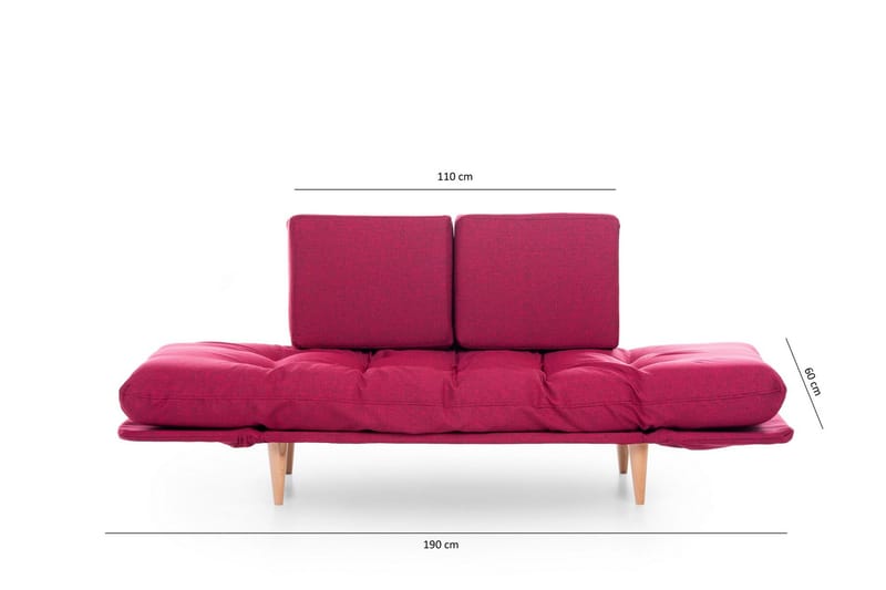 Mezonzo 3-Pers. Sovesofa - Rød - Møbler - Sofaer - Sovesofaer