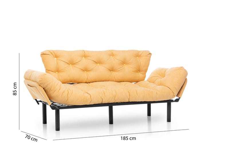 Mezonzo 3-Pers. Sovesofa - Gul - Møbler - Sofaer - Sovesofaer