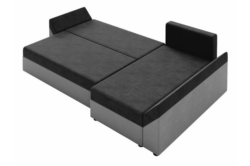 Midfeld 3-sits Hörnbäddsoffa Dark Grey/Black - Møbler - Sofaer - Sovesofaer