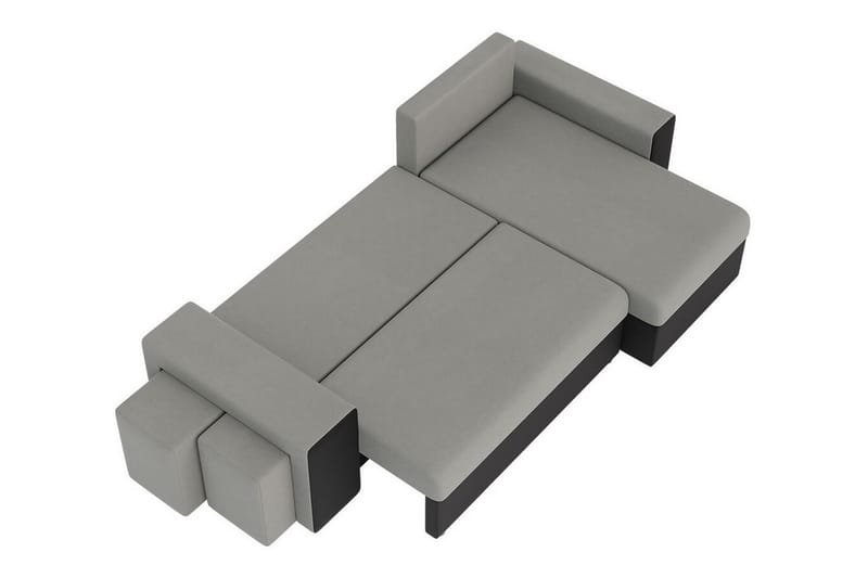 Midfeld 3-personers Hjørnesovesofa - Blå/Grå - Møbler - Sofaer - Sovesofaer