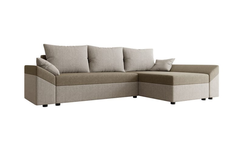 Midfeld 3-personers Hjørnesovesofa - Beige/Lys beige - Sovesofaer - Hjørnesovesofa