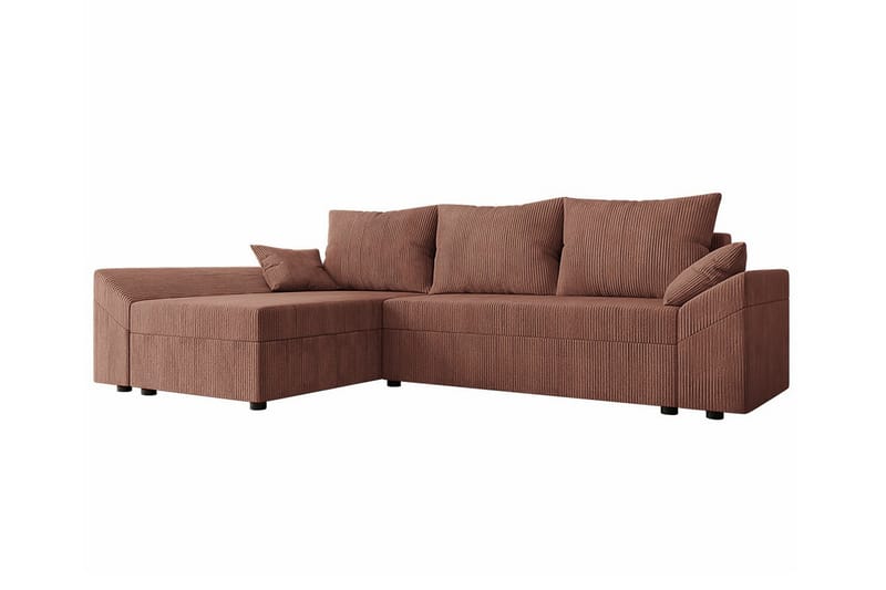 Midfeld 3-personers Hjørnesovesofa - Brun - Møbler - Sofaer - Sovesofaer