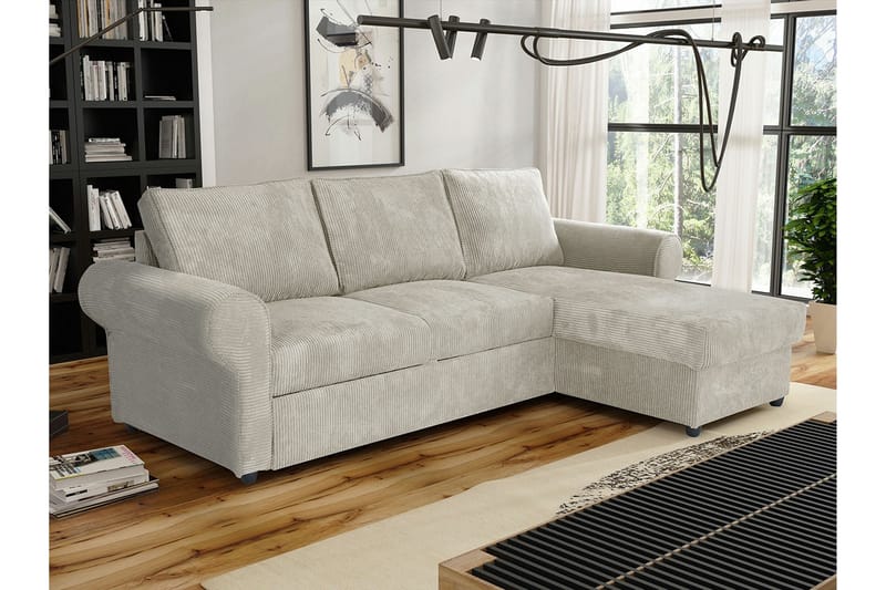 Midfeld 3-personers Hjørnesovesofa - Beige - Møbler - Sofaer - Sovesofaer