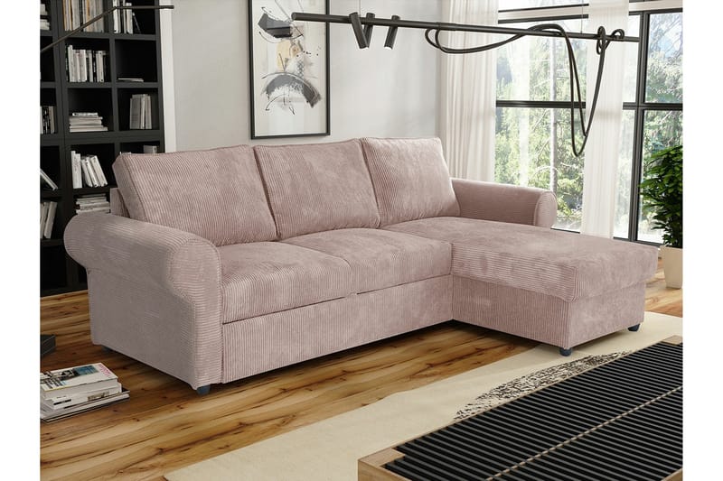 Midfeld 3-personers Hjørnesovesofa - Beige - Møbler - Sofaer - Sovesofaer