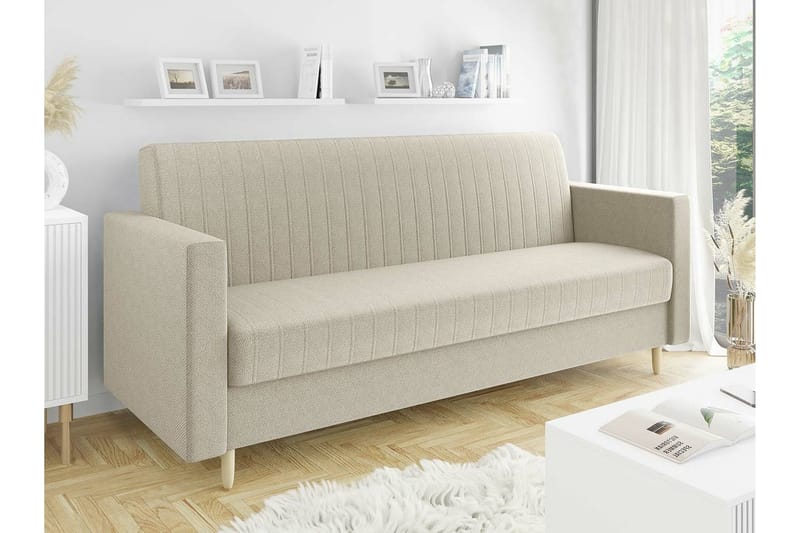 Midfeld 3-personers Sovesofa - Beige - Sovesofaer - 3 personers sovesofa