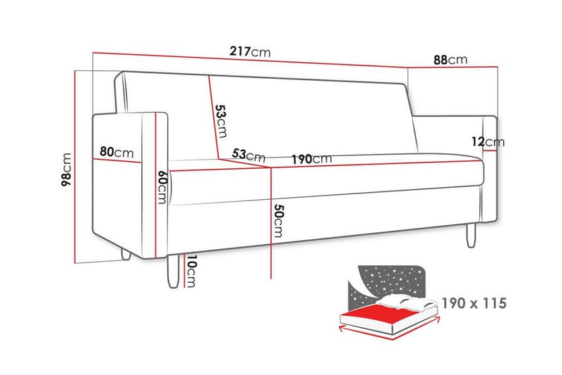 Midfeld 3-personers Sovesofa - Brun - Møbler - Sofaer - Sovesofaer