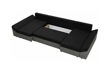 Midfeld 4-sits Hörnbäddsoffa Dark Grey/Black - Møbler - Sofaer - Sovesofaer