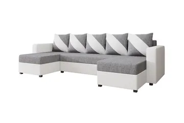 Midfeld 4-sits Hörnbäddsoffa White/Grey - Møbler - Sofaer - Sovesofaer