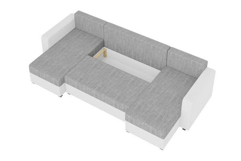 Midfeld 4-personers Hjørnesovesofa - Hvid/Grå - Møbler - Sofaer - Sovesofaer
