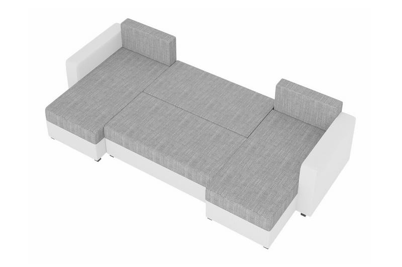 Midfeld 4-personers Hjørnesovesofa - Hvid/Grå - Møbler - Sofaer - Sovesofaer