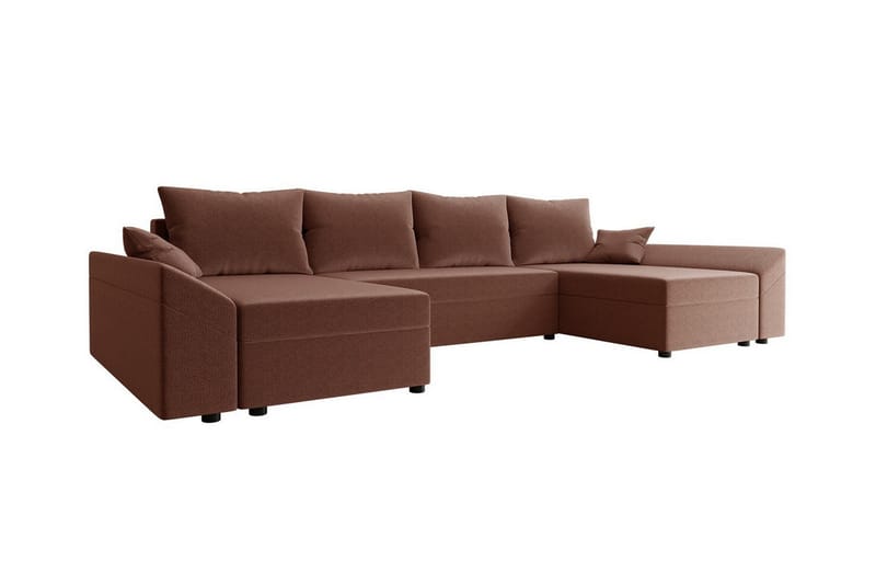 Midfeld 4-personers Hjørnesovesofa - Brun - Møbler - Sofaer - Sovesofaer