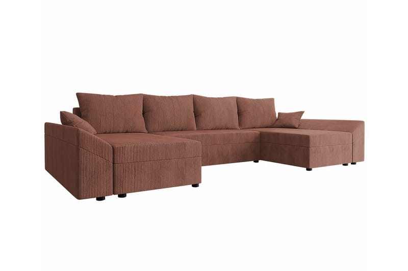 Midfeld 4-personers Hjørnesovesofa - Lysebrun - Møbler - Sofaer - Sovesofaer