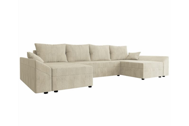 Midfeld 4-personers Hjørnesovesofa - Beige - Sovesofaer - Hjørnesovesofa