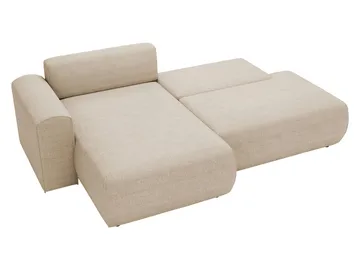 Milias 3-personers sovesofa med chaiselong til højre og opbevaring - Beige - Møbler - Sofaer - Sovesofaer