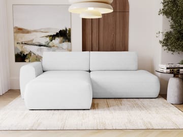 Milias 3-personers sovesofa med chaiselong til venstre og opbevaring - Hvid - Møbler - Sofaer - Sovesofaer