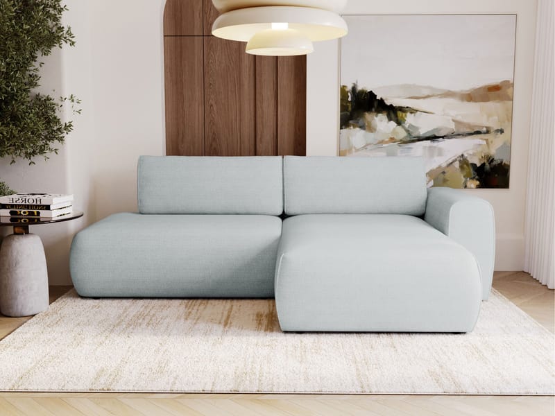 Milias 3-personers sovesofa med chaiselong til højre og opbevaring - Grå - Møbler - Sofaer - Sovesofaer