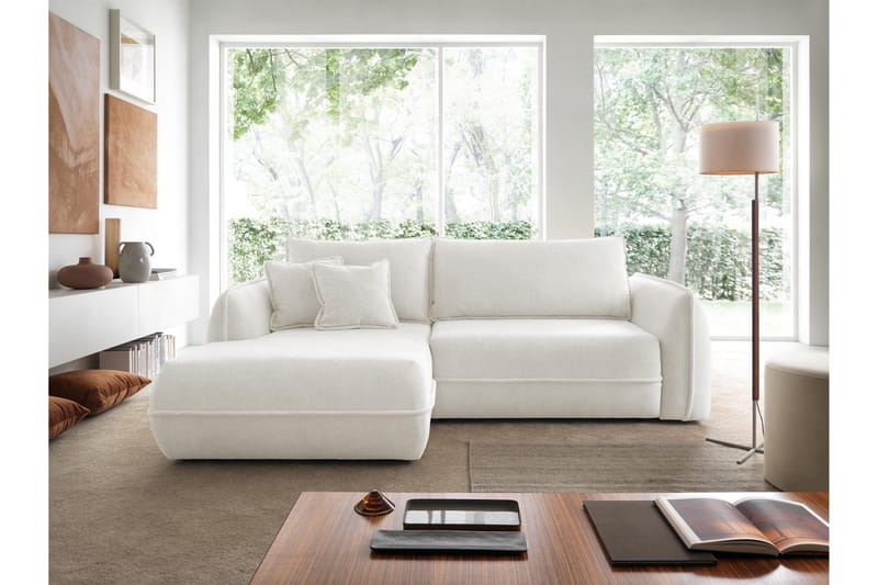 Mirana Sovesofa med Divan 3-personers - Hvid - Møbler - Sofaer - Sovesofaer