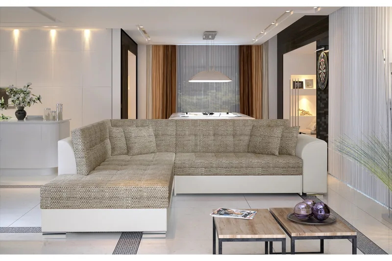 Moclino hjørnesovesofa, Beige